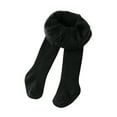 thumbnail image 1 of Otqutp 0-8 Years Toddler Kids Baby Girls Stretchy Basic Full Length Pants Winter Stocking Cotton Thick Lined Warm Full Leggings Pantihose (Black,0-6 Months), 1 of 5