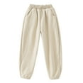 thumbnail image 1 of Otqutp Toddler Kids Boys Girls Fashion Breathable Thick Pants Autumn and Winter Casual Orduroy Warm Pants Soft and Comfortable Leggings(Beige-B,3-4 Years), 1 of 4