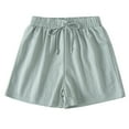 thumbnail image 1 of Otqutp Toddler Kids Girls Boys Elastic Waist Casual Shorts Pants Clothes Summer Elastic Waist Casual Shorts Kids Drawstring Solid Short Pants (Mint Green-A,4 Years), 1 of 9