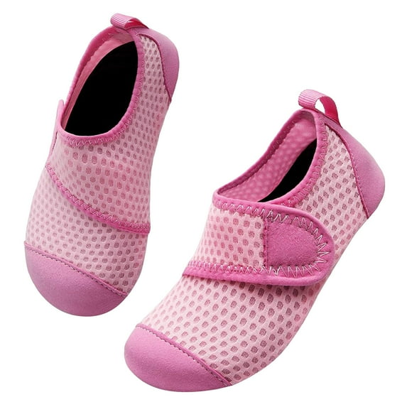 Otqutp Toddler Kids Swim Water Shoes Quick Drying Non-Slip Water Skin Barefoot Sports Shoes Socks for Boys Girls Toddler