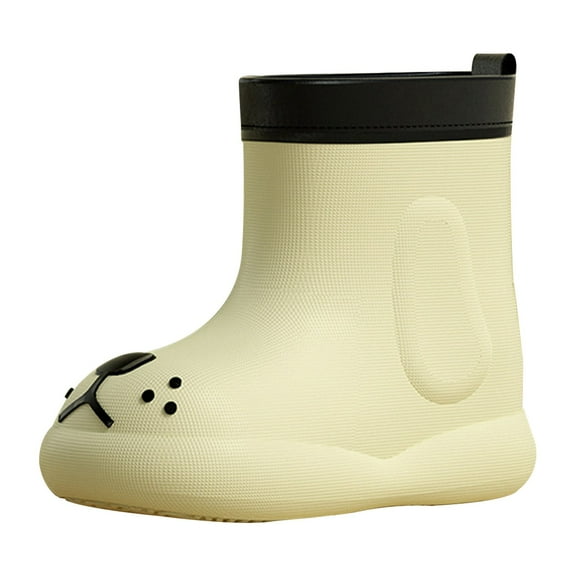 Otqutp Toddler Kids Waterproof Cute 𝐂artoon Rain Boots Rubber Soft Sole Outdoor Play Work Shoes for Little Boys Girls