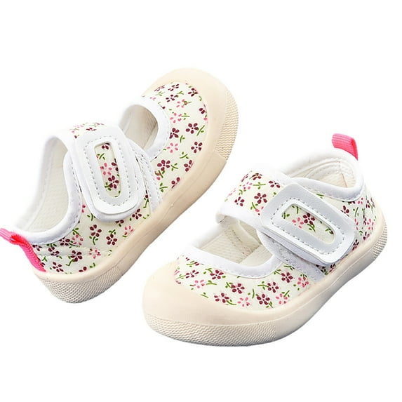 Otqutp Toddler Lightweight Footwear Baby Sandals Boys Girls Spring Autumn Sports Shoes Cute Flower Print Non Slip Bottom Mesh Hook & Loop Sandals
