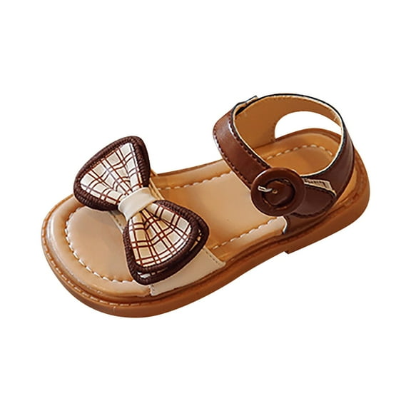 Otqutp Toddler Lightweight Footwear Girls' Sandals Summer Children's Soft Sole Shoes Fashion Girl Bow Princess Shoes Baby Beach Shoes Toddler Flower Wedding Party Shoes