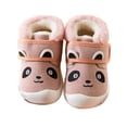 thumbnail image 1 of Otqutp Toddler Lightweight Sneakers Baby Girls Boys Sneakers Winter Non Slip Card Panda Cartoon Warm Toddler Soft Bottom Shoes 0-3Years(Pink,18-24 Months), 1 of 6