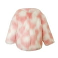 thumbnail image 1 of Otqutp Toddler Little Girls Fleece Jacket Fall Winter Kids Prints Cardigans Fuzzy Lightweight Jackets Long Sleeve Warm Coats 1-9 Years(Pink,3-4 Years), 1 of 3