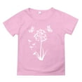thumbnail image 1 of Otqutp Toddler Long Sleeve Tops Summer Children's Wear Dandelion Cute Print Children's Round Neck T Shirt Medium Short Sleeve Top for Children, 1 of 3