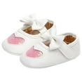 thumbnail image 1 of Otqutp Toddler Low Heel Sneakers Toddler Shoes 0-15 Months Four Color Baby Princess Shoes Baby Shoes Indoor Love Baby Shoes White Shoes Bow Shoe, 1 of 8