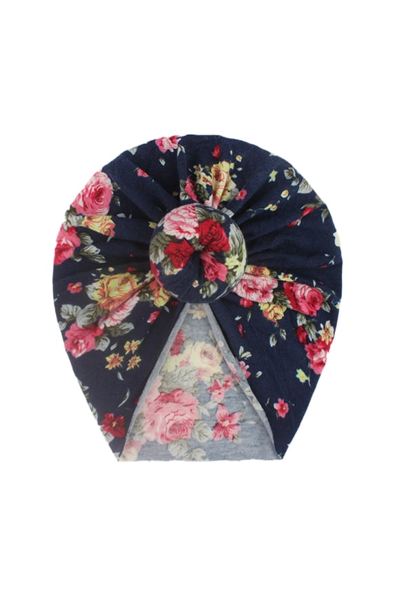 Toddler Non Slip Hat Kids Baby Boys Girls Floral Knotted Hat Beanie Headwear Accessories for 0 to 3 Years Old