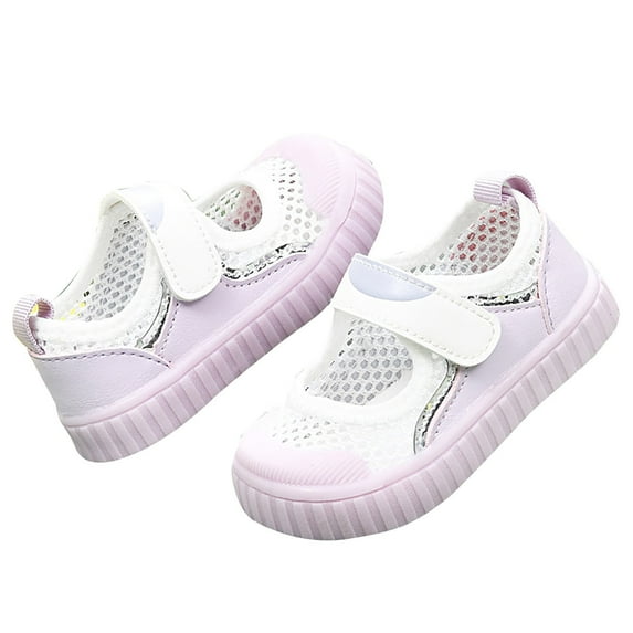 Otqutp Toddler Open Toe Shoes Boys Girls Baby Summer Sneakers Cute Breathable Net Design Walking Sandals Flat Bottom Shoes