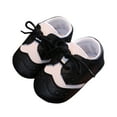 thumbnail image 1 of Otqutp Toddler Outdoor Shoes&nbsp;Spring and Summer Boys and Girls Baby Cute Soft Bottom Light Breathable and Comfortable Lace Up School&nbsp;Shoes(Black,0-3 Months), 1 of 1