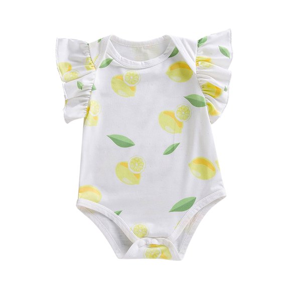 Otqutp Toddler Party Clothing Baby Girls Boys Flying Sleeve Born To Crawl Off Roading Cute Bodysuit Summer Romper 0 to 18 Months