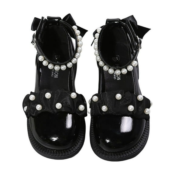 Otqutp Toddler Party Shoes 3 to 7 Years Girls Fashion Spring Summer Toe Solid Color Bowknot Children Casual Shoes