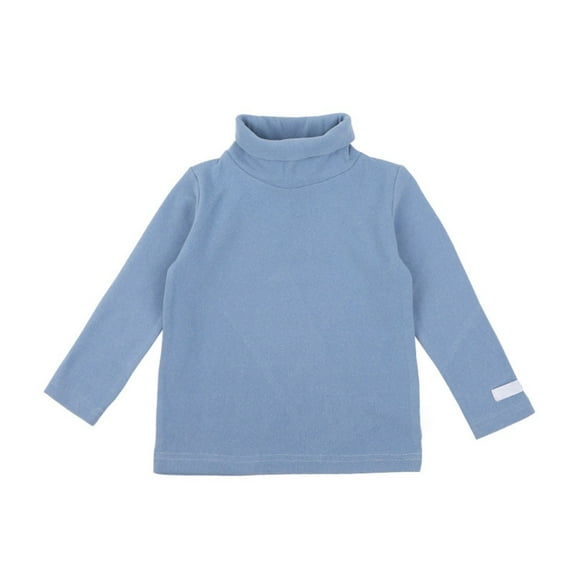 Otqutp Toddler Patchwork Blouse Toddler Girl Solid Color High Neck Warm Base Long Sleeve T Shirt Children's Casual Home Wear Base Top for 0 To 14 Years