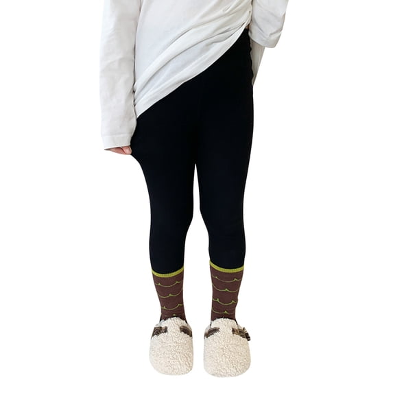 Otqutp Toddler Pull On Pants Kids Baby Girls Cotton Leggings Pantihose Stretchy Basic Ninth Ankle Length Pants Pantyhose for Spring Autumn Stocking(,5-6 Years)