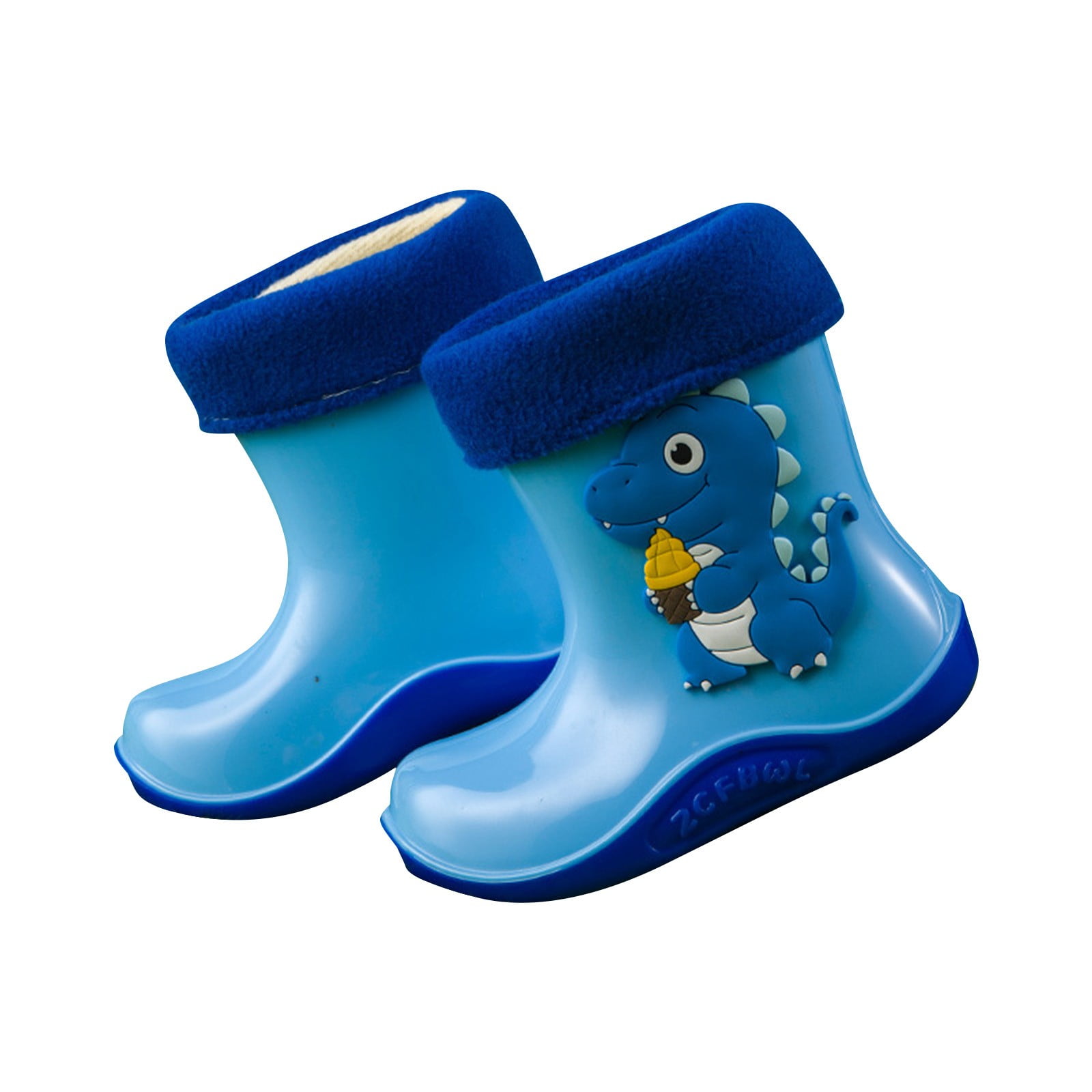 Otqutp Toddler Rain Boots for Boys Girls, Dinosaur Cute Fun Waterproof Non-Slip Bottom for Outdoor Play Kids Rain Shoes