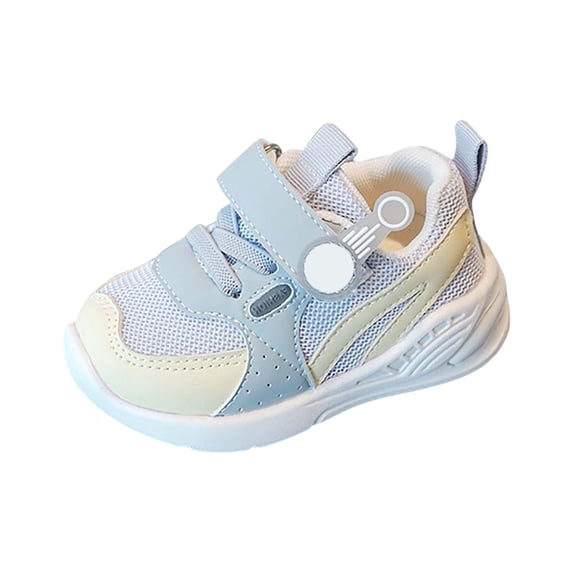 Otqutp Toddler Running Sneakers Hook and Loop Breathable Mesh Light Shoes Outdoor Athletic Gym Walking Shoes for Boys Girls
