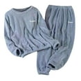 thumbnail image 1 of Otqutp Toddler Sleepwear Set Kids Baby Girls Boys Winter Warm Hooded Bear Ear Sweatshirt Tops and Pants with Pocket 2Pcs Fall Tracksuit Outfits Pajamas (D-5,4-5 Years), 1 of 3