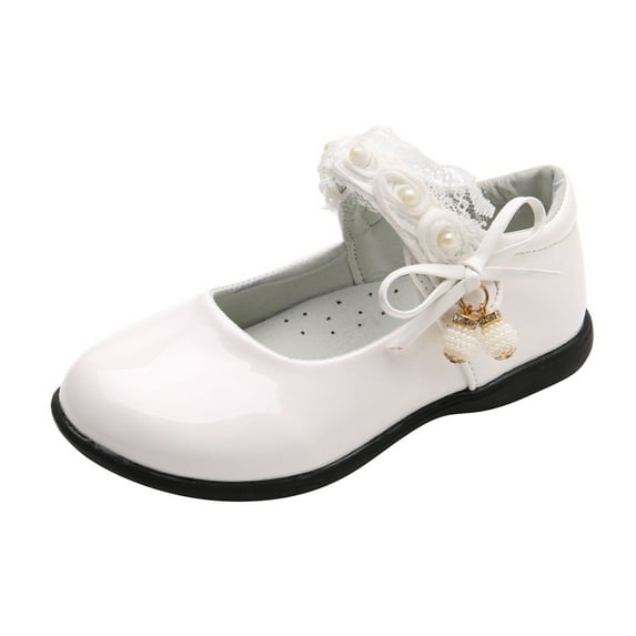 Otqutp Toddler Sneaker Girl Shoes Pu Leather Shoes Single Shoes Children Dance Shoes Girls Performance Shoes 3 to 12 Years