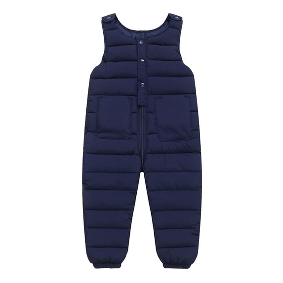 Otqutp Toddler Snow Pants Snowsuit Baby Waterproof Winter Clothes Quilted Puffer Down Jumpsuit Zip Up Warm Ski Bib Overalls