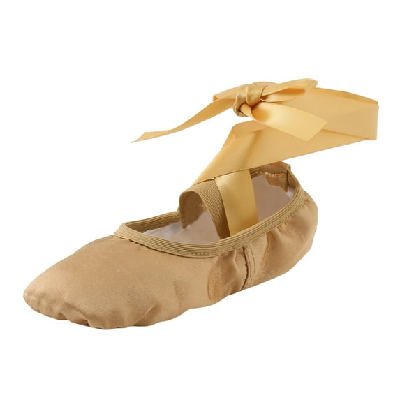 Otqutp Toddler Soft Sole Children Dance Shoes Strap Ballet Shoes Toes Indoor Yoga Training Shoes for 3 to 12 Years Performance Shoes