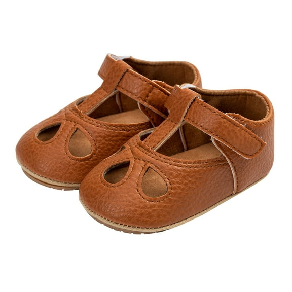 Otqutp Toddler Soft-Soled Moccasins Flat Leather Shoes for Girls Closed Toe Mary Janes Princess Ballet Flats Breathable Shoes