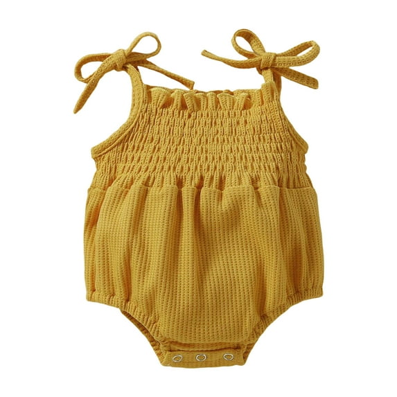 Otqutp Toddler Sport Outfits Girls Sleeveless Solid Color Romper Bodysuit For Children Clothes Fashion Overalls 0 to 18 Months