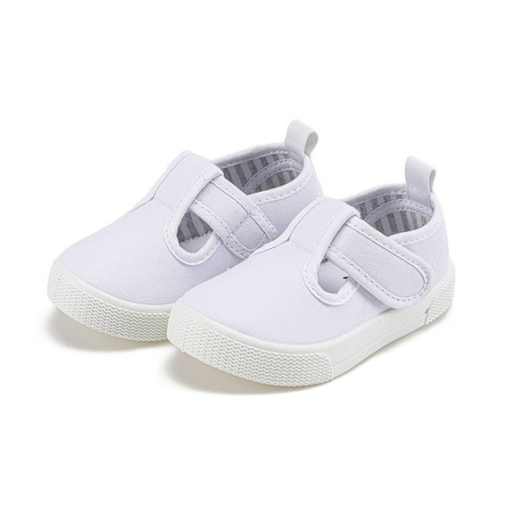 Otqutp Toddler Sport Shoes Simple Fashion Unisex Boy Girl Shoes Flat Shoes Bao Head One Foot Off Girl Canvas Shoes Baby Soft Sole Casual Shoes
