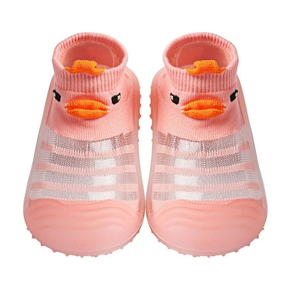 Otqutp Toddler Sports Sneakers Baby Girls Boys Animal Cute Knitted Breathable Shoes Non Slip Sole Socks Soft Sole Casual Shoes Soft Sole Cotton Mesh On Sneaker(Pink,3-3.5 Years)