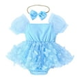 thumbnail image 1 of Otqutp Toddler Bodysuit Boys Girls Casual Short Sleeve Butterfly Tube Dress Romper Jumpsuit Bodysuits 0 to 24 Months Clothes, 1 of 9