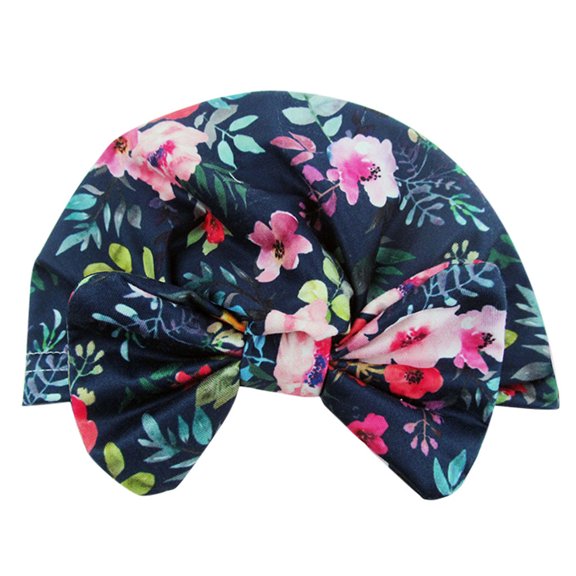 Otqutp Toddler Stretch Hat Baby Boy Girl Baby Sun Hat Floral Bowknot Cap Toddler Turban Photo Props for 0 to 2Years