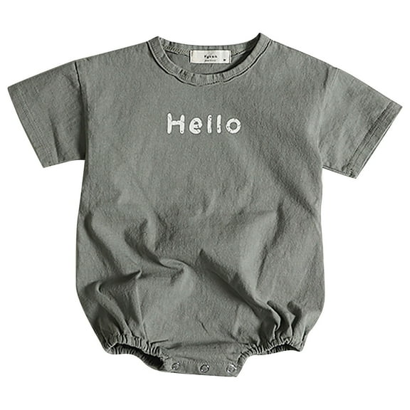 Otqutp Toddler Summer Romper Baby Girls And Boys Short Sleeve Born To Crawl Off Roading Cute Bodysuit Baby Playsuit 0 to 24 Months