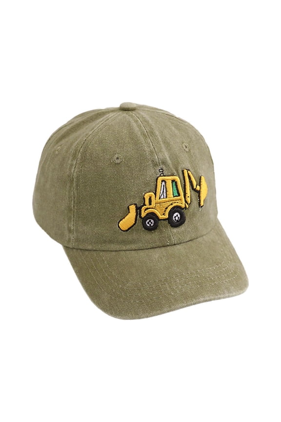 Toddler Sun Hat Cartoon Caps Car Print Boys Hat Children Summer Girls Trucker Baseball Hat for 2 to 5 Years