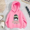 thumbnail image 1 of Otqutp Toddler Wedding Tops Kids Boys Girls Pullover Sweatshirt Children Solid Color Hooded Tops Coat Girls Round Neck Tops with Pocket(Pink-B,4-5 Years), 1 of 1