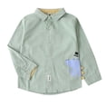 thumbnail image 1 of Otqutp Toddler Wedding Tops Kids Toddler Baby Boys Girls Shirt Long Sleeve Cartoon Lapel Button Down Shirt Outwear Tops with Pockets, 1 of 6