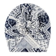 thumbnail image 1 of Otqutp Toddler Yoga Hat Baby Boys Girls Print Beanie Bowknot Elastics Turban Hat 0 to 3 Years Soft Cute Toddler Cap, 1 of 1