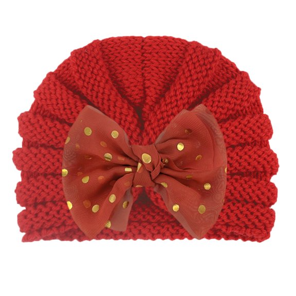 Otqutp Toddler Yoga Hat Baby Kids Boys Girls Beanie Bowknot Elastics Turban Hat Children Cap for 0 to 3 Years