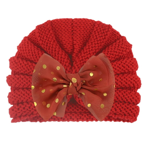 Otqutp Toddler Yoga Hat Baby Kids Boys Girls Beanie Bowknot Elastics Turban Hat Children Cap for 0 to 3 Years