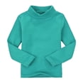 thumbnail image 1 of Otqutp Toddlers Baby Boys Girls Basic Solid Color Turtleneck T-Shirt Tops Cotton Turtleneck Long Sleeve Clothes for 2 To 7 Years(Green,5-6 Years), 1 of 4