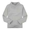 thumbnail image 1 of Otqutp Toddlers Baby Boys Girls Basic Solid Color Turtleneck T-Shirt Tops Cotton Turtleneck Long Sleeve Clothes for 2 To 7 Years(Grey,6-7 Years), 1 of 4