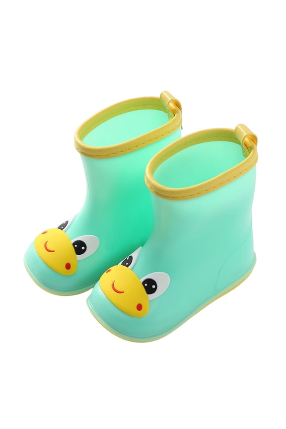 Toddlers Boys Girls Rain Shoes with Cartoon Character Children's Lightweight Soft Bottom Water Boots Baby Wellies