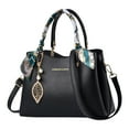 thumbnail image 1 of Otqutp Tote Bag for Ladies Women Messenger Tote Bag Handbag Shoulder Bag for Casual Traveling Hiking Handle Satchel Shoulder Bag(Black,One Size), 1 of 1