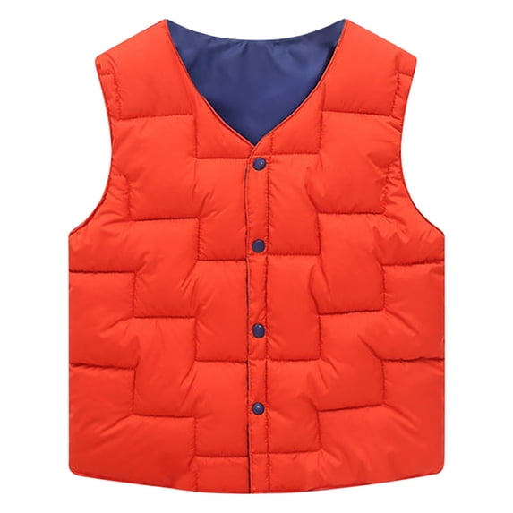 Otqutp Tunic Clothes for Children Toddler Kids Baby Winter Warm Jacket Outerwear Solid Color Vest Coat Outwear for Girls Boys 3-9 Years