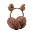 thumbnail image 1 of Otqutp Unisex Adjustable Ear Cover Winter Warm Earmuffs Deer Horn Cute Earmuffs Cold Proof Warm Sleeve Earmuffs for Women Outdoor Activities(Khaki,One Size), 1 of 4