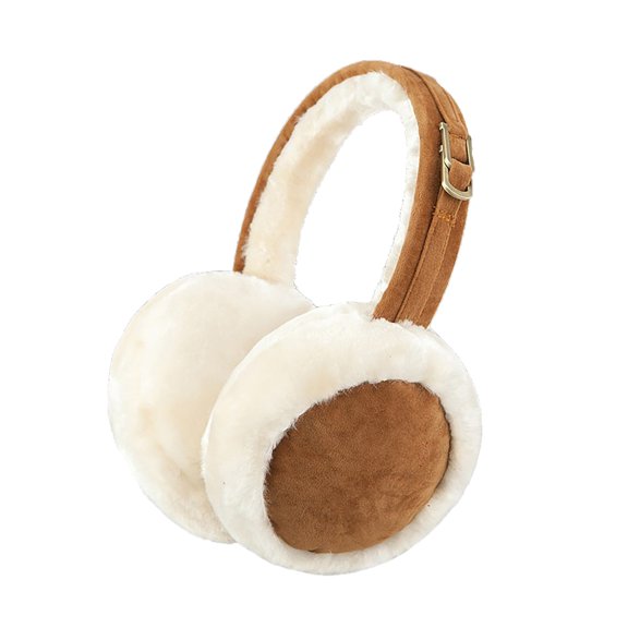 Otqutp Unisex Adjustable Earmuffs Earmuffs for Winter Outdoor Earmuffs Cute Foldable Ear Warmer Soft Warm Ear Cover for Women Men Cold Weather(Khaki,One Size)