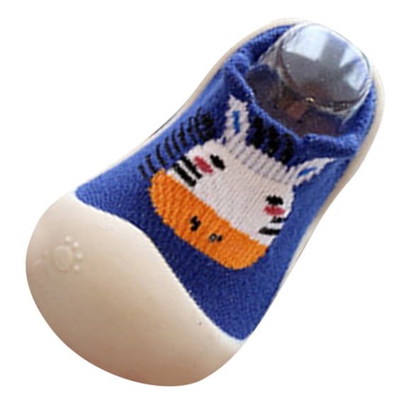 Otqutp Unisex Baby Nonslip Slippers Children Toddler Girls Boys Cute Slipper Socks Shoes Prewalker Autumn Winter Warm Anti-slip House Slippers (Off-White,6-9 Months)