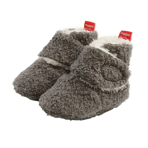 Otqutp Little Boys Fashion Sneakers Baby Boys Girls Cozy Booties Stay On Slippers Non Slip Soft Sock Shoes Toddler Crib Birthday Shower Gift(Gray,6-12 month)