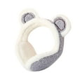 thumbnail image 1 of Otqutp Unisex Birthday Ear Cover Winter Warming Earmuffs Universal Earmuffs Cute Folding Hair Band Ear Warming Thickened Plush Earmuffs(Grey,One Size), 1 of 4