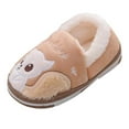 thumbnail image 1 of Otqutp Unisex Children Winter Slippers Girl Cotton Slippers Cute Squirrel Cute Warm Indoor Non Slip Cotton Slippers House Shoes Bedroom Slipper(Beige,2-2.5 Years), 1 of 4