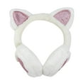thumbnail image 1 of Otqutp Unisex New Year Earmuffs Winter Warm Earmuffs Soft and Warm Knitted Plush Earmuffs Cold Earmuffs for Men Women Outdoor Activities(White,One Size), 1 of 4