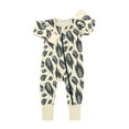 thumbnail image 1 of Otqutp Wedding Jumpsuit for Kids Boys Girls Baby Sleep Playsuit Pajamas Romper Printed Jumpsuit Cotton 1PC Romper Zip Front Outfits(1-Yellow,3-6 Months, 1 of 8